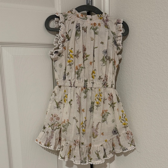 Zimmermann Kids' Jeannie Floral Print Ruffle Trim Cotton Dress - Picture 8 of 10